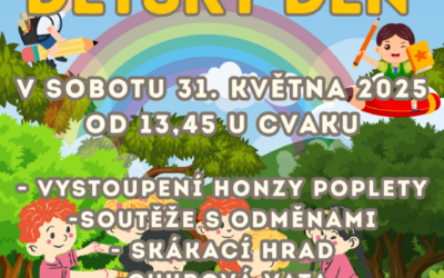 Pozvánka na dětský den Unie rodičů a přátel školy s Honzou Popletou