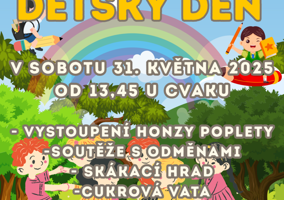 Pozvánka na dětský den Unie rodičů a přátel školy s Honzou Popletou